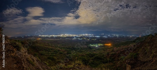panoramic clouds over the mountains in Neiva Huila at night photo