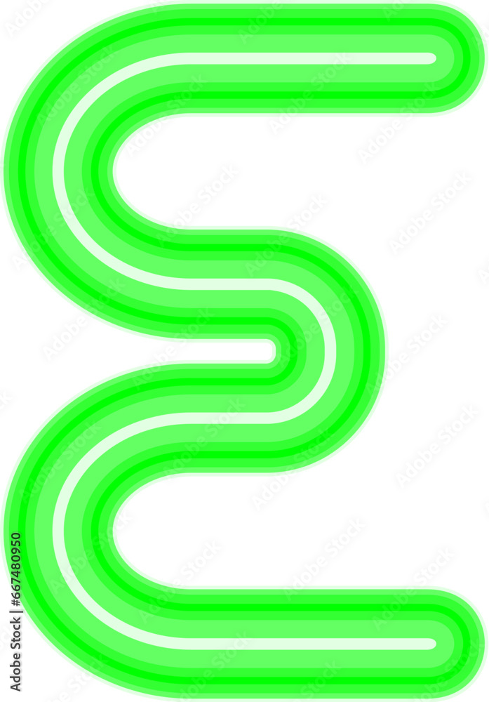 Obraz premium Neon Alphabet Letter E