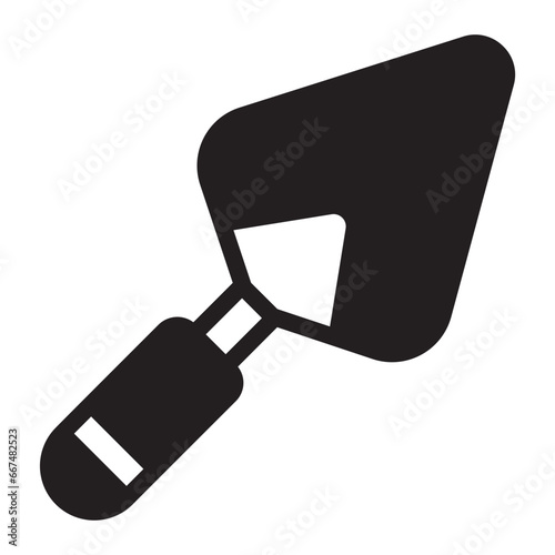 trowel glyph icon