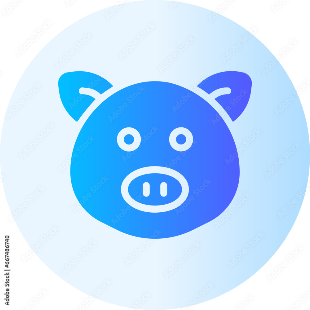 pig gradient icon pig gradient icon