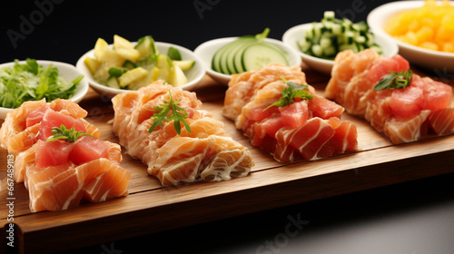 salmon and asparagus HD 8K wallpaper Stock Photographic Image 