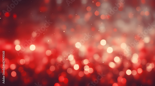 Abstract bokeh background of glowing red lights soft light background