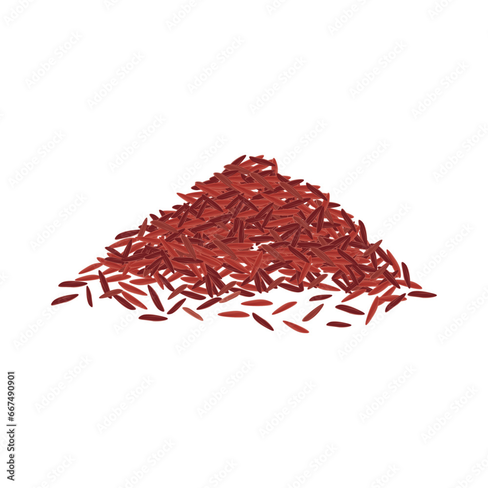 Naklejka premium logo illustration of a pile red rice or red yeast rice
