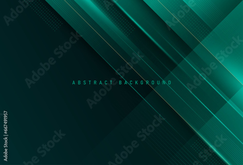 Modern abstract background. dark green gradation . slash . neon 