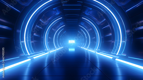 infinity neon tunnel background, infinity walkway photo