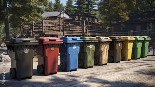 Mixed recycling containers ...