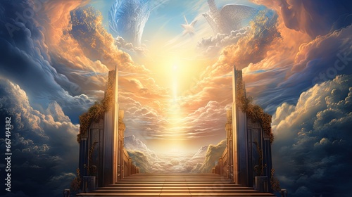 Heaven s gateway depicted in an aerial artwork photo