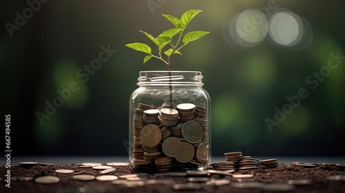 Investment concept Trees on...