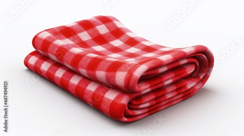 Isolated red checkered picn...