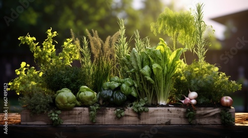 Homegrown produce is the freshest choice This spring planted bed is full of herbs and veggies ready for summer harvest