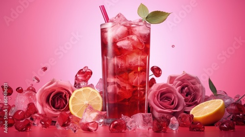Non alcoholic iced fruit te...