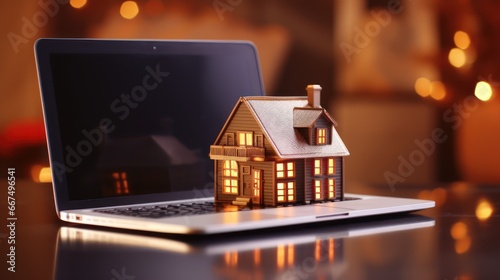 House on laptop 