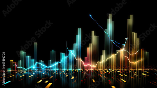 Finance chart,stock market business and exchange financial growth graph. Stock market investment trading graph growth.