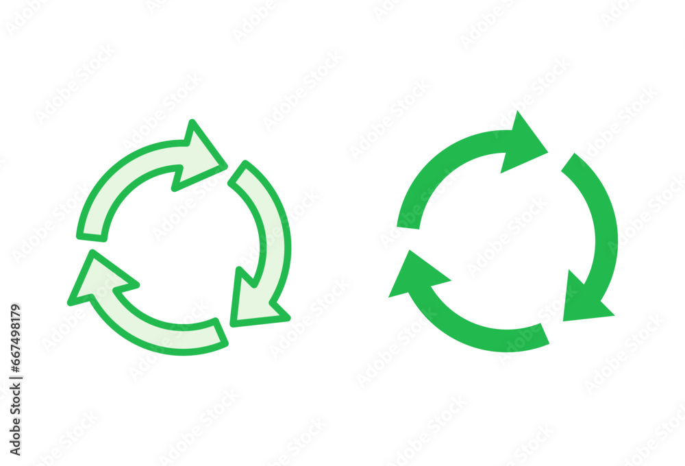 Recycle icon set. Recycling vector icon. Recycle icon set. Recycling vector icon.