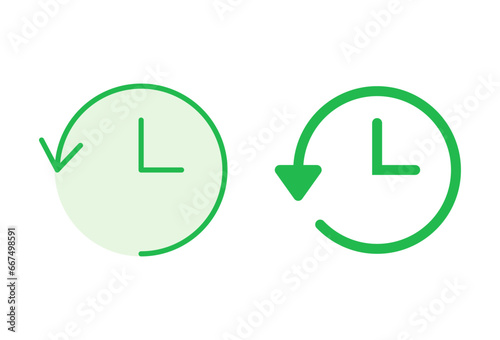 History icon set. recent event history