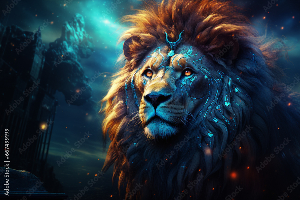 lion in the night