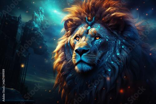 lion in the night