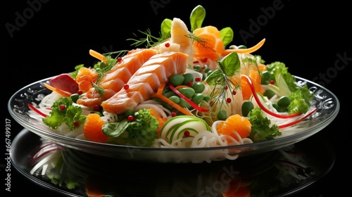 Balanced Salad with Delicate fish Portions,