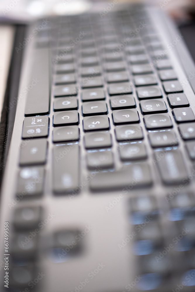 close up of a laptop keyboard