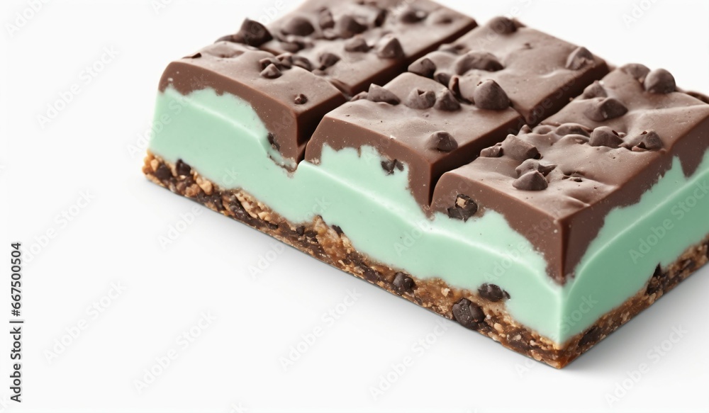 Chocolate with mint on white background, Mint Chocolate splash Chocolate with mint on white background, Mint Chocolate splash