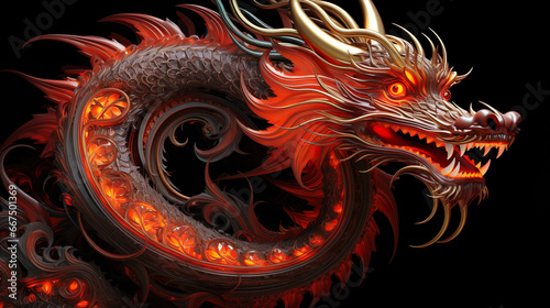 Chinese Happy New Year 2024. Year of Dragon.