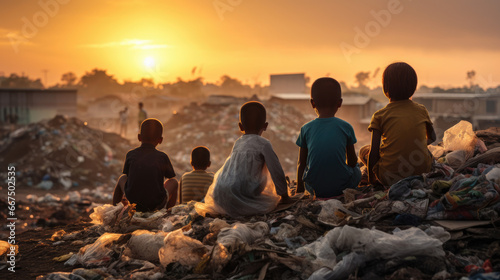 The children stood in a giant landfill  their future uncertain
