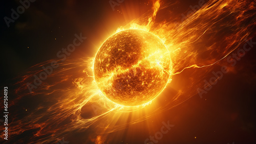 solar storm  astronomical observation solar corona and prominences  observation of the sun cosmic view fictional graphics