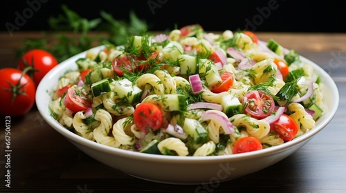 Light and Refreshing Spring Macaroni Salad Dish,