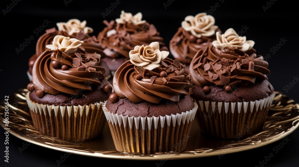 Luxurious Chocolate Cupcakes, Perfectly Crafted,