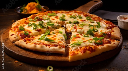 Mouthwatering Delight: View of Hot tikka Cheese Pizza,