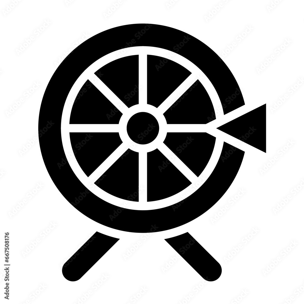 Fototapeta premium Lottery Wheel Icon Style