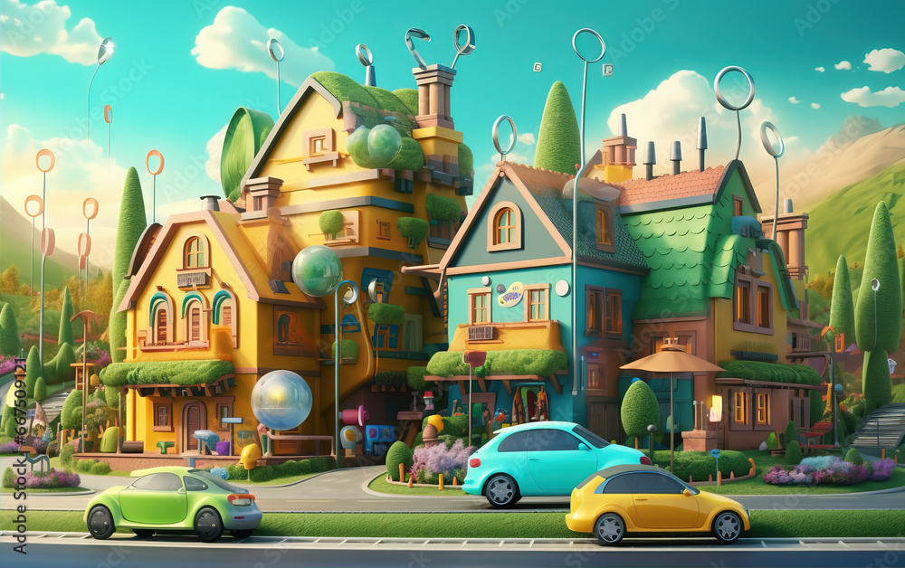 Green energy environmental protection system concept,created with Generative AI tecnology. Green energy environmental protection system concept,created with Generative AI tecnology.
