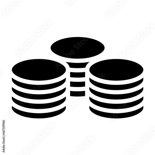 Stacks of Coins Icon Style
