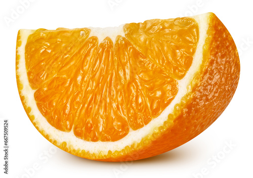 Juicy orange slices isolated