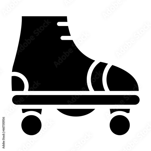 Rollerblading Icon Style