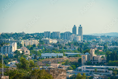 Wallpaper Mural View of a modern district in Jerusalem, Israel's capital city