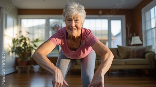 Senior woman asian exercising at the gym , the elderly and exercise, health of the elderly 