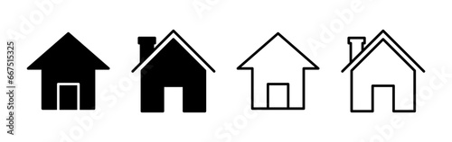 Home icon vector. House vector icon