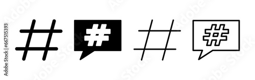 Hashtag icon vector. hashtag simbols