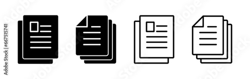 Document icon vector. Paper icon. File Icon