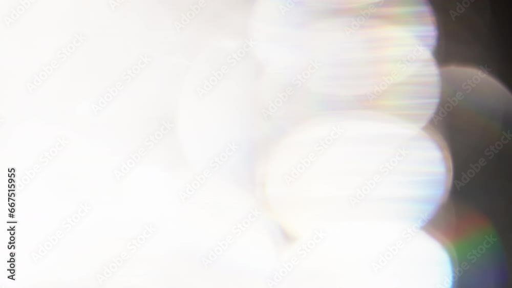 White Real Light Leaks transition on black