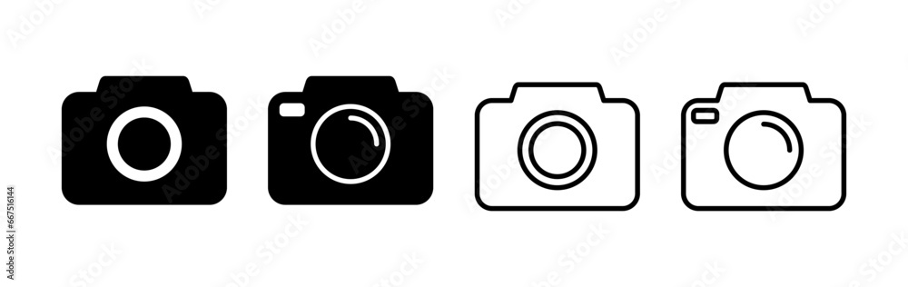 Camera Icon in trendy flat style isolated. Camera symbol web site design