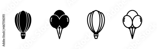 Balloon icon vector. air balloon icon isolated