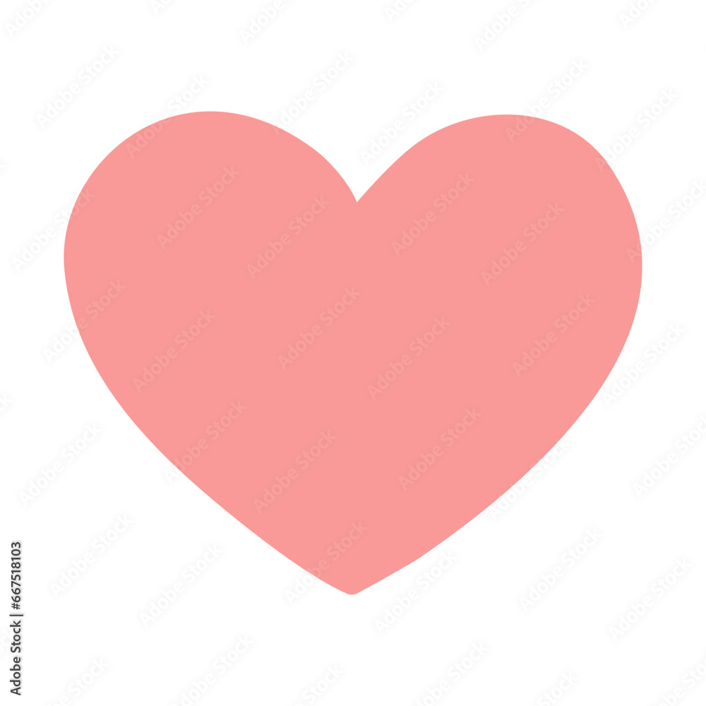 pink heart isolated on white background