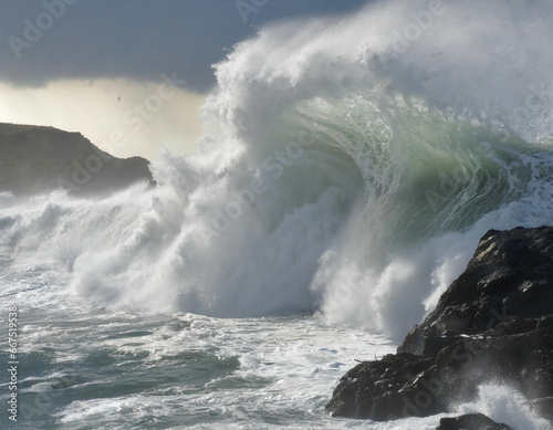 Depicting Waves at Their Peak in a Furious Sea Storm