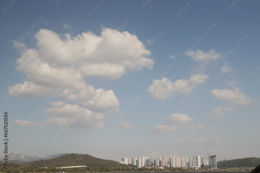South Korea, Korea, Seoul, view from the Han River Riverside