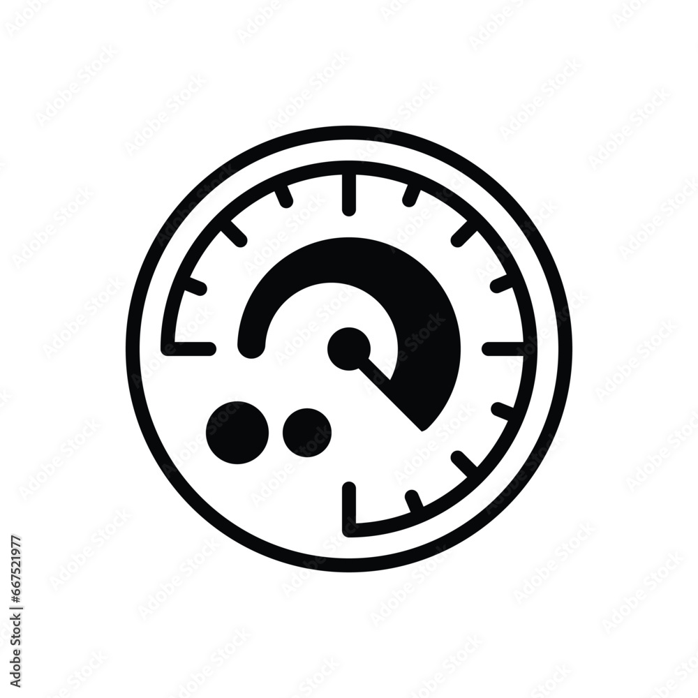 Obraz premium Black solid icon for performance