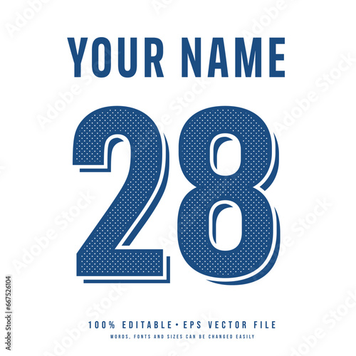 Gray jersey number basketball team name printable text effect editable vector, 28 jersey number