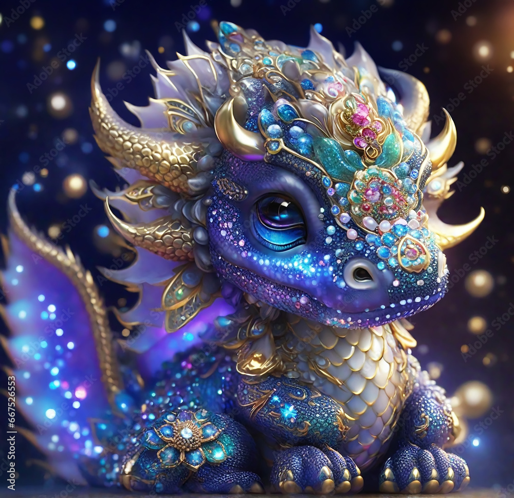 Beautiful water baby dragon, 水龍の赤ちゃん, illustration art, Generative AI Beautiful water baby dragon, 水龍の赤ちゃん, illustration art, Generative AI
