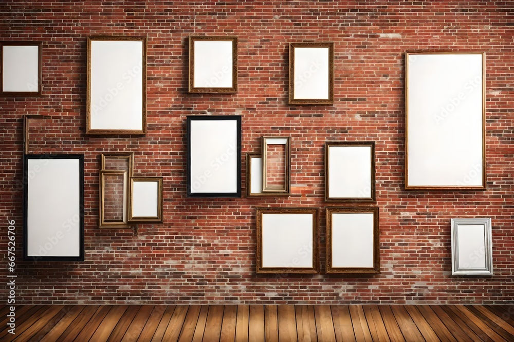 empty wall frame mockup